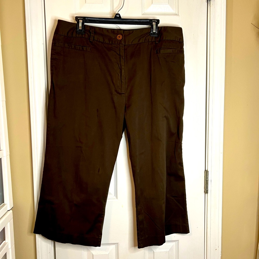 Hannah Jones Capri Pants Size 16 Brown